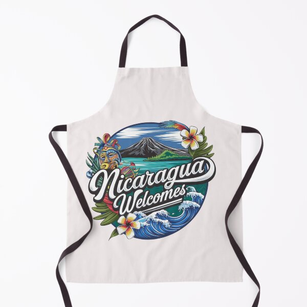 Item preview, Nicaragua Welcomes Flag Map Managua, Lake Nicaragua designed and sold by AnimalsDH305.