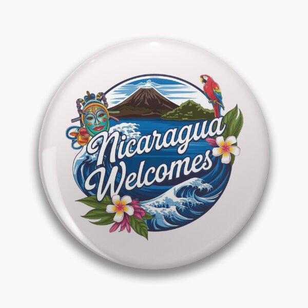 Item preview, Nicaragua Welcomes Flag Map  Managua, Lake Nicaragua designed and sold by AnimalsDH305.
