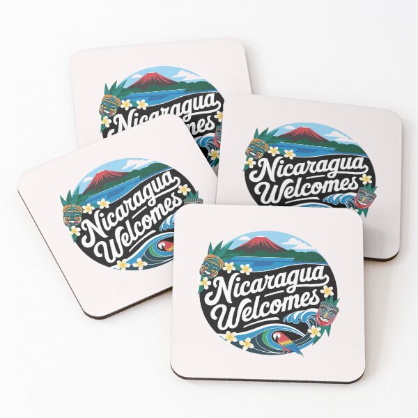 Item preview, Nicaragua Welcomes Flag Map  Managua, Lake Nicaragua designed and sold by AnimalsDH305.