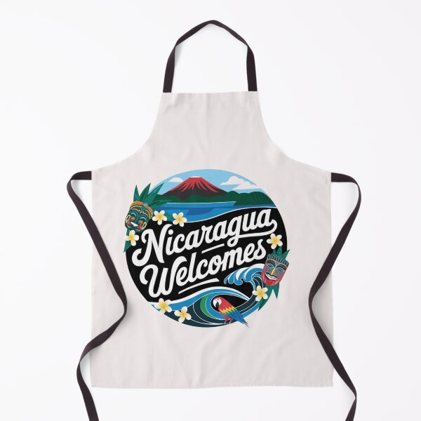 Item preview, Nicaragua Welcomes Flag Map Managua, Lake Nicaragua designed and sold by AnimalsDH305.