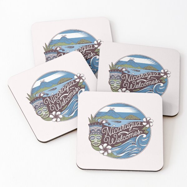 Item preview, Nicaragua Welcomes Flag Map  Managua, Lake Nicaragua designed and sold by AnimalsDH305.