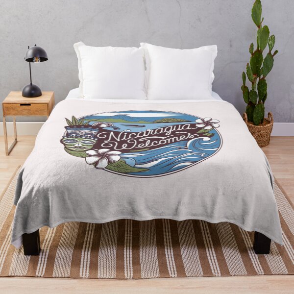 Item preview, Nicaragua Welcomes Flag Map  Managua, Lake Nicaragua designed and sold by AnimalsDH305.