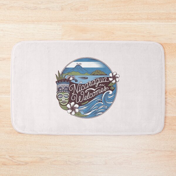 Item preview, Nicaragua Welcomes Flag Map  Managua, Lake Nicaragua designed and sold by AnimalsDH305.