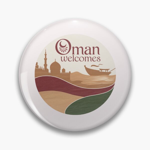 Item preview, Oman Welcomes Flag Map Muscat, desert , Al-Hajar mountains designed and sold by AnimalsDH305.