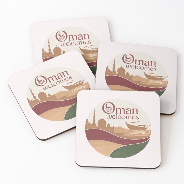 Item preview, Oman Welcomes Flag Map Muscat, desert , Al-Hajar mountains designed and sold by AnimalsDH305.