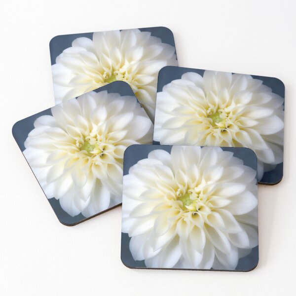 Item preview, A Beautiful White Dahlia On Blue designed and sold by JonnaHurmerinta.