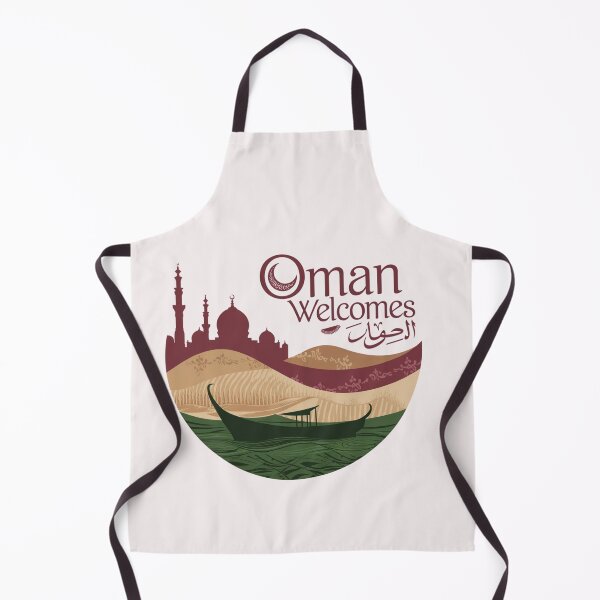 Item preview, Oman Welcomes Flag Map Muscat, desert , Al-Hajar mountains designed and sold by AnimalsDH305.