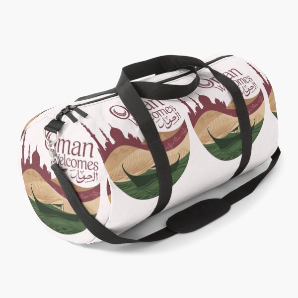 Item preview, Oman Welcomes Flag Map Muscat, desert , Al-Hajar mountains designed and sold by AnimalsDH305.