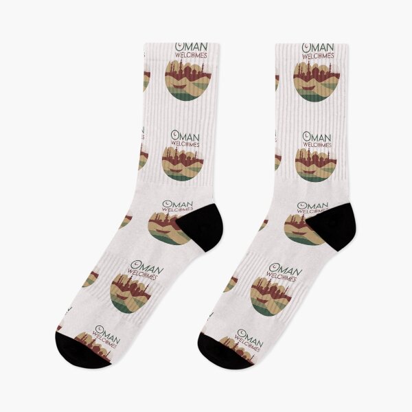 Item preview, Oman Welcomes Flag Map Muscat, desert , Al-Hajar mountains designed and sold by AnimalsDH305.