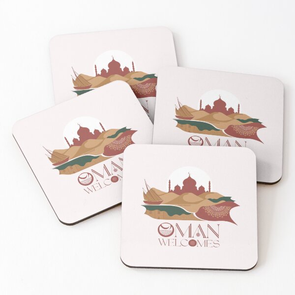 Item preview, Oman Welcomes Flag Map Muscat, desert , Al-Hajar mountains designed and sold by AnimalsDH305.