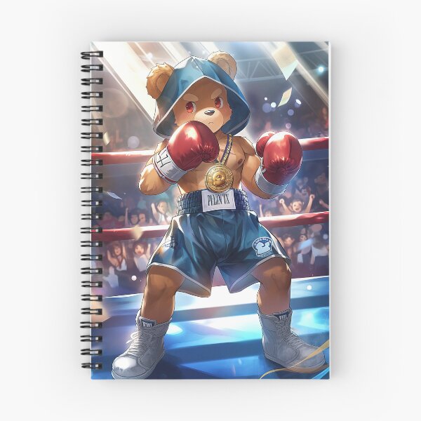 Item preview, Anime bear boxing champion in ring designed and sold by TheArtistOf2022.