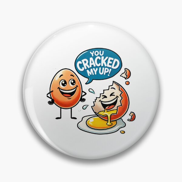 Item preview, Funny Egg Pun Design - You Cracked Me Up Cartoon Artwork designed and sold by DrawHandArt.