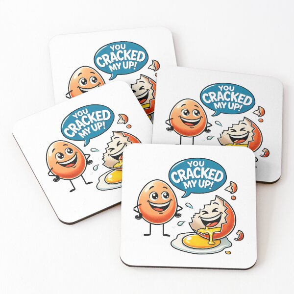 Item preview, Funny Egg Pun Design - You Cracked Me Up Cartoon Artwork designed and sold by DrawHandArt.