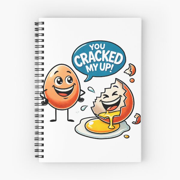 Item preview, Funny Egg Pun Design - You Cracked Me Up Cartoon Artwork designed and sold by DrawHandArt.