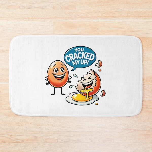 Item preview, Funny Egg Pun Design - You Cracked Me Up Cartoon Artwork designed and sold by DrawHandArt.