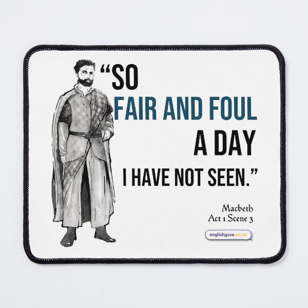 Item preview, Macbeth Fair and Foul Quote designed and sold by EnglishGCSEcouk.