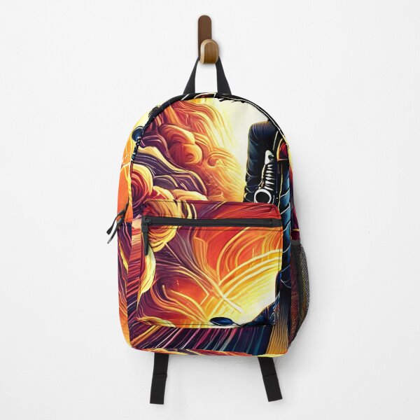 Item preview, Vivid Motorcycle Journey Artwork - Psychedelic Sunset Design for Biker Enthusiasts designed and sold by DrawHandArt.