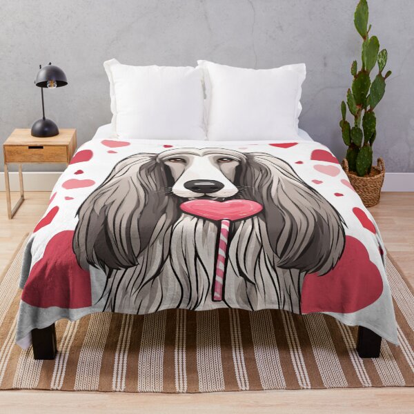 Item preview, Valentine's Day Afghan Hound Love designed and sold by GoodyPaws.