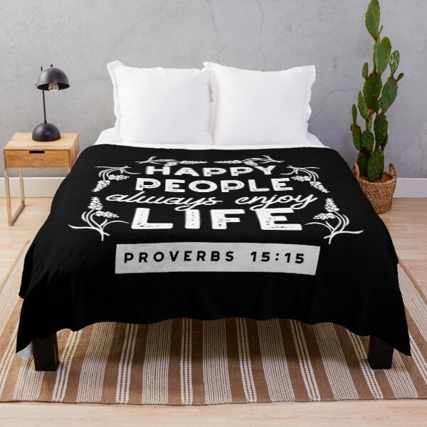 Item preview, Inspirational Christian Quote from Proverbs 15:15 designed and sold by FlinArt.