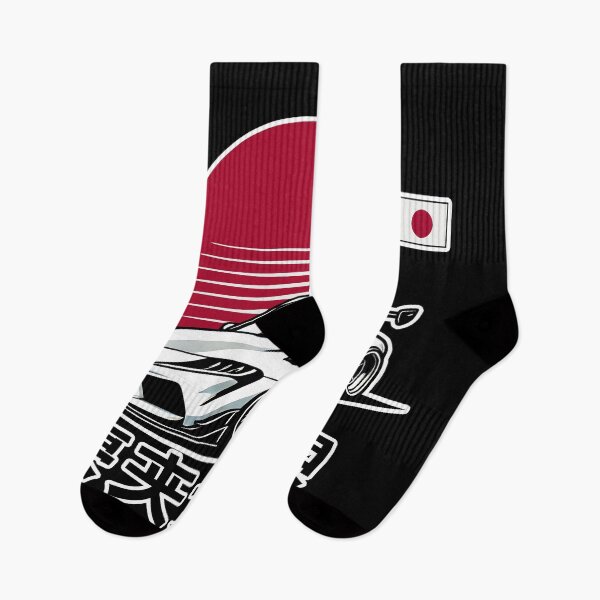 Artikelvorschau, Japanisches Sportwagendesign | Retro-Sonnenuntergangsstil entworfen und verkauft von DrawHandArt.