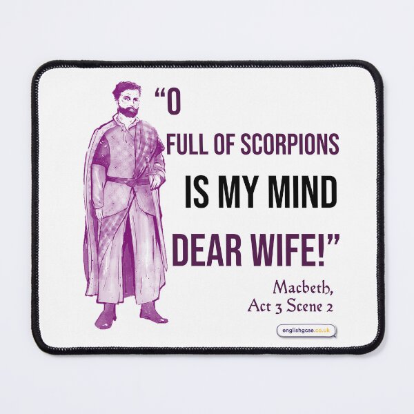 Aperçu de l'œuvre Citation de Macbeth sur les scorpions créée et vendue par EnglishGCSEcouk.