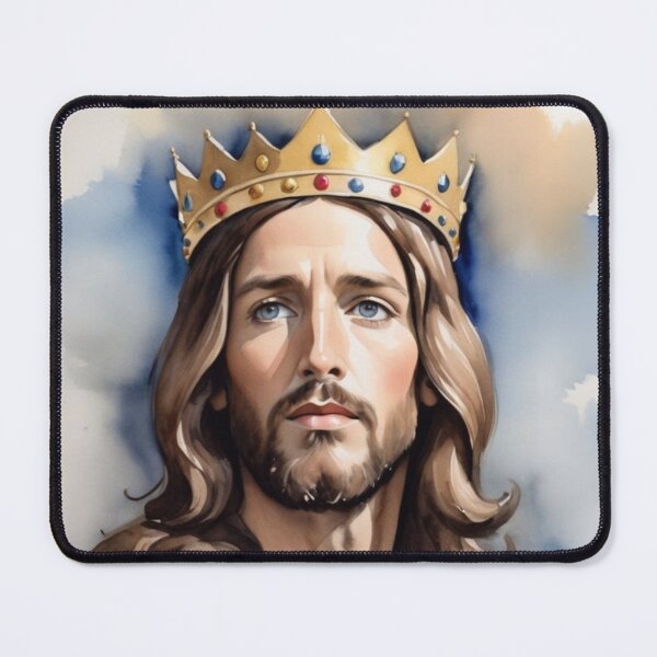 Item preview, POD Jesus in beige and light indigo watercolor 1 designed and sold by Warih.