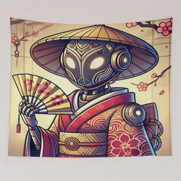 Item preview, Futuristic Robot in Traditional Japanese Kimono – Creative Character Design - Model 1 designed and sold by NeonBot_Shop.