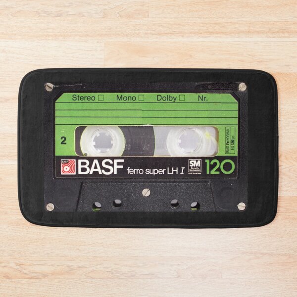 Item preview, cassette, tapedeck  bold green retro design designed and sold by Unfound Gem.