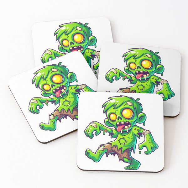 Item preview, "Cartoonish and Fun Green Zombie Sticker" designed and sold by ForFamily1120.