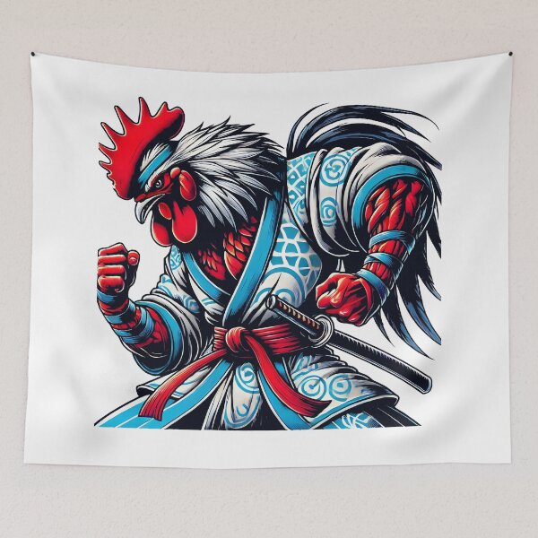 Item preview, Samurai Rooster Martial Arts Warrior designed and sold by DrawHandArt.