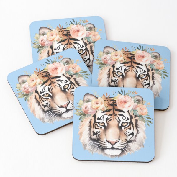 Item preview, Floral Tiger designed and sold by Pines & Starlight.