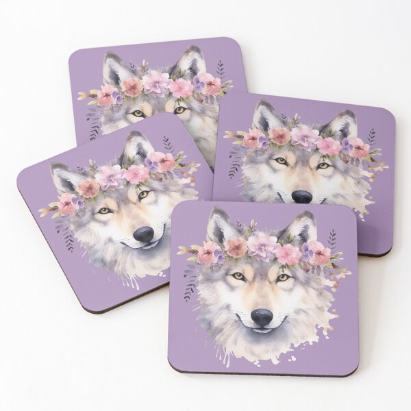 Item preview, Floral Wolf designed and sold by Pines & Starlight.