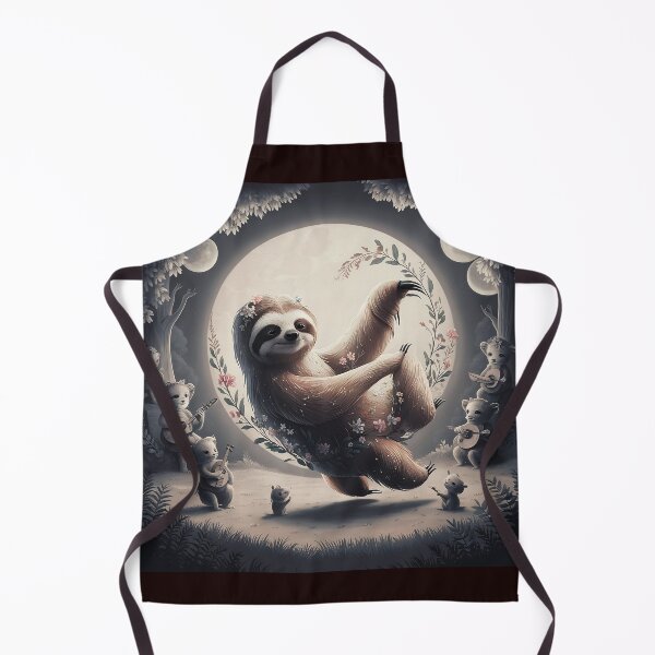 Item preview,  Moonlit Sloth Dreamscape - Whimsical Celestial Forest Animal Art designed and sold by NileNova.