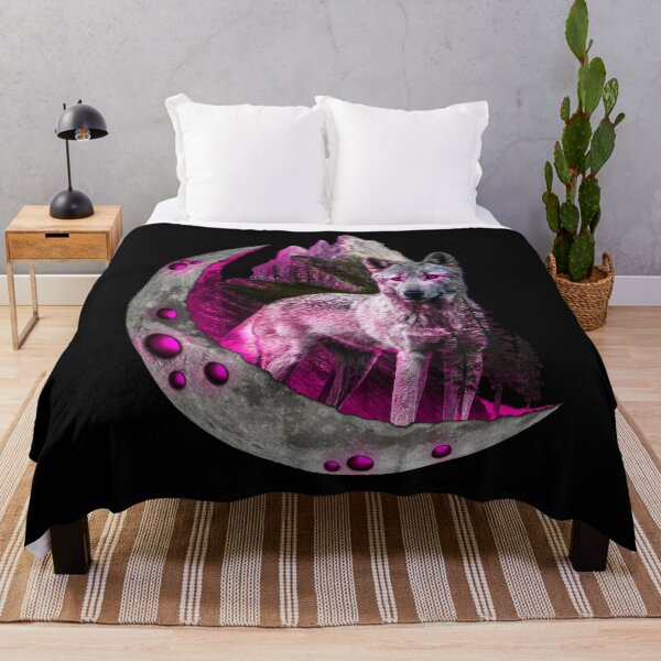 Item preview, Wolf within the moon - PINK designed and sold by StefAnimal.
