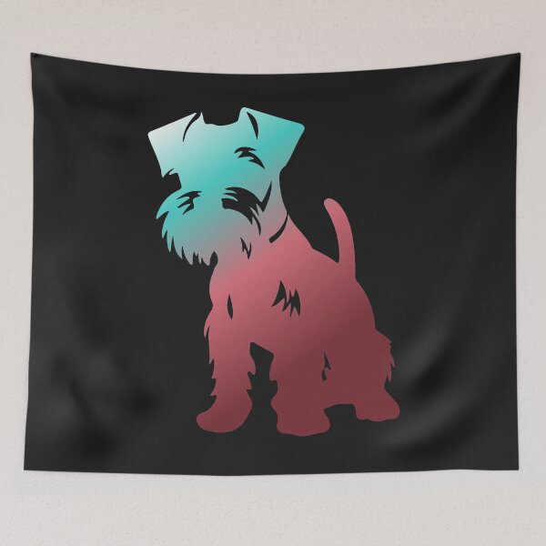 Item preview, Colorful Schnauzer mini vintage designed and sold by hemp3x.