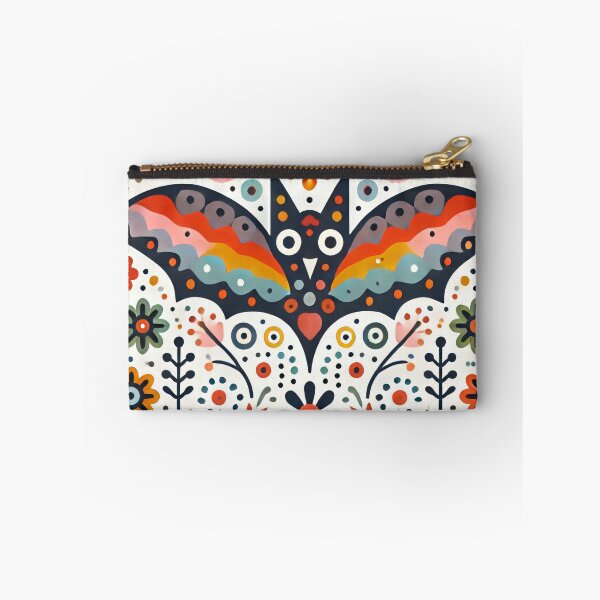 Item preview, Scandinavian Folk Art Rainbow Animals - Cute Colourful Bat by heidiannemorris designed and sold by FOLK ART FUSION by heidiannemorris.