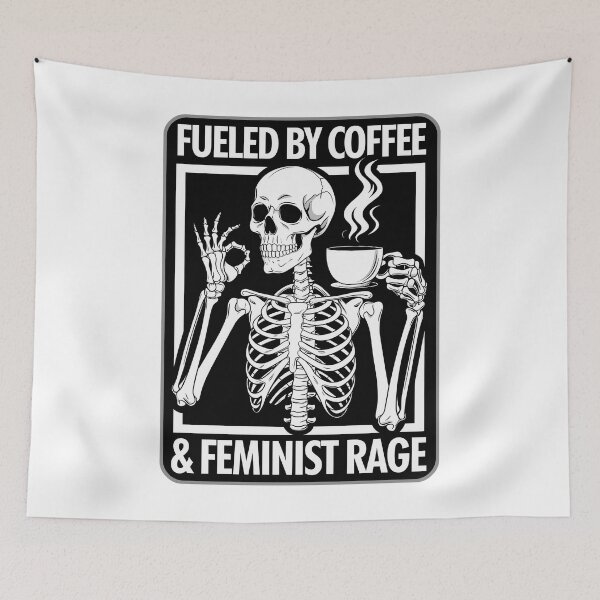 Item preview, Fueled By Coffee And Feminist Rage designed and sold by Angry Swan Designs.