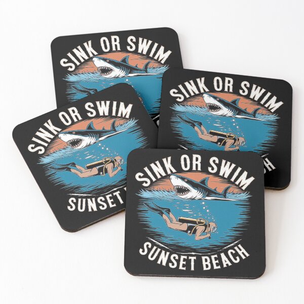 Item preview, Sink or Swim Shark Diving Adventure - Sunset Beach designed and sold by love3617.