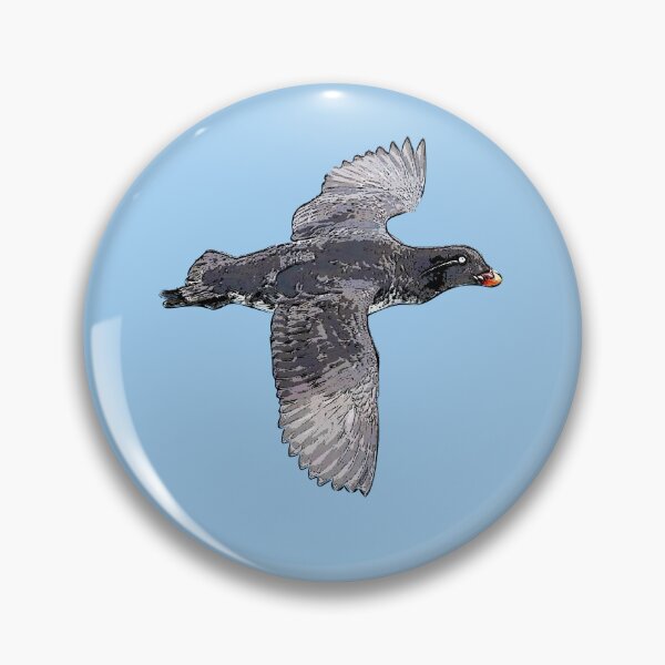 Item preview, Parakeet Auklet Flying Black Alternate Design  designed and sold by designsasstultd.