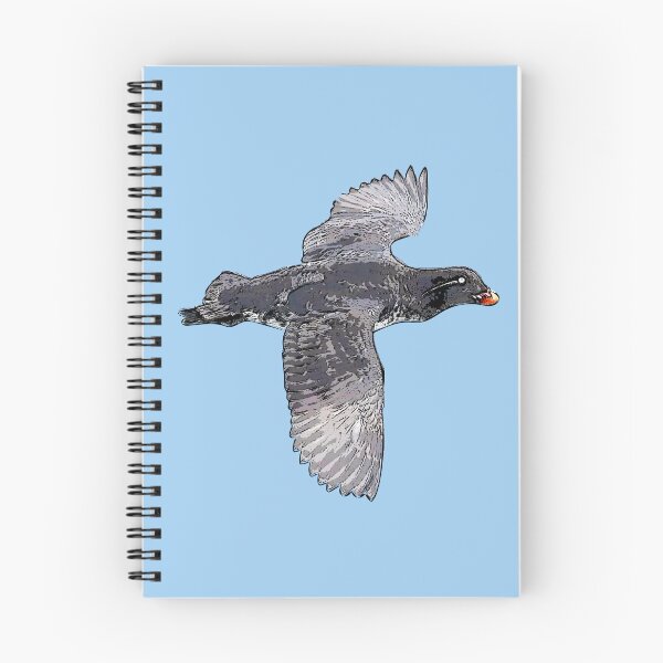Item preview, Parakeet Auklet Flying Black Alternate Design  designed and sold by designsasstultd.