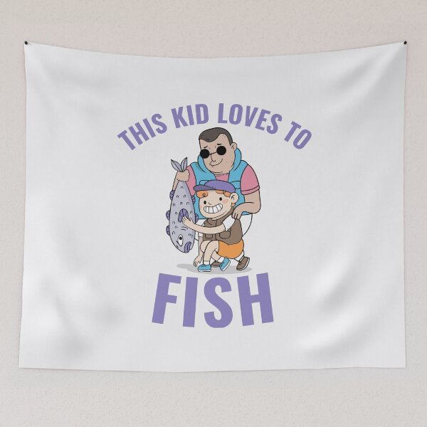 Item preview, This Kid Loves to Fish designed and sold by 87-Aesthetics.
