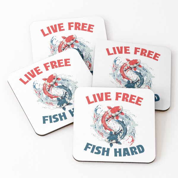 Item preview, Live Free Fish Hard designed and sold by 87-Aesthetics.