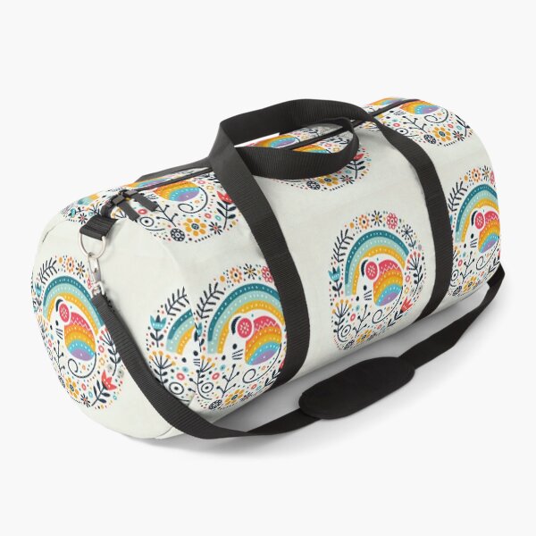 Item preview, Scandinavian Folk Art Rainbow Animals - Cute Colourful Mouse by heidiannemorris ©️ designed and sold by FOLK ART FUSION by heidiannemorris.