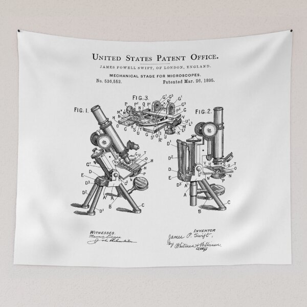 Item preview, Microscope Patent Black designed and sold by Luve Store.