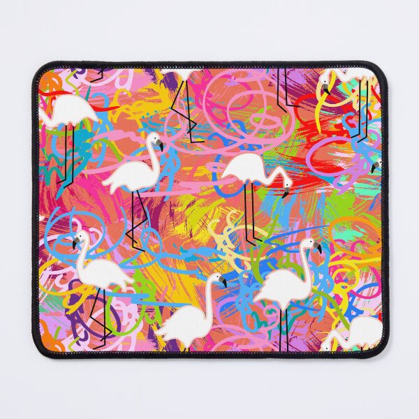 Item preview, Flamingos in graffiti style pattern design designed and sold by TheArtistOf2022.