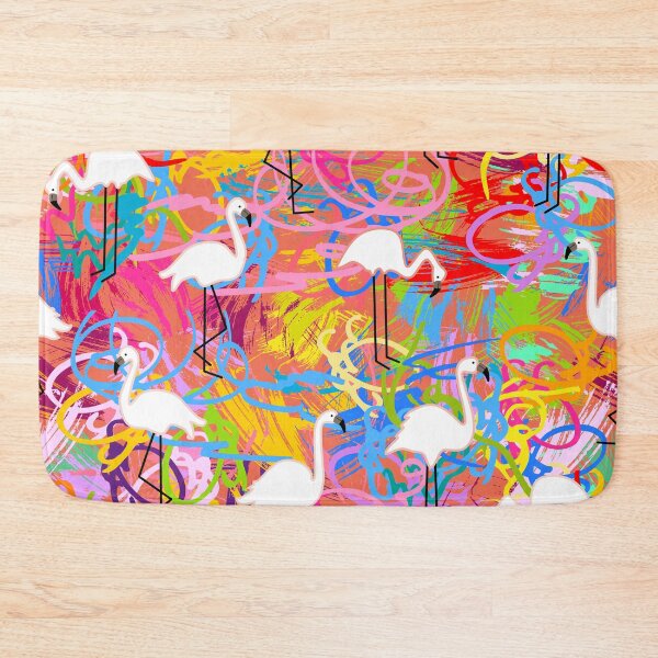 Item preview, Flamingos in graffiti style pattern design designed and sold by TheArtistOf2022.