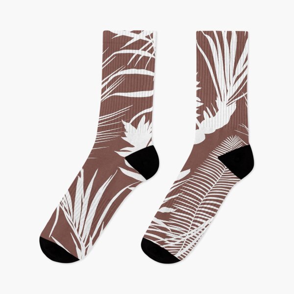 Item preview, Tropical exotic floral silhouette brown palm leaves seamless pattern. designed and sold by MatyKotiv.