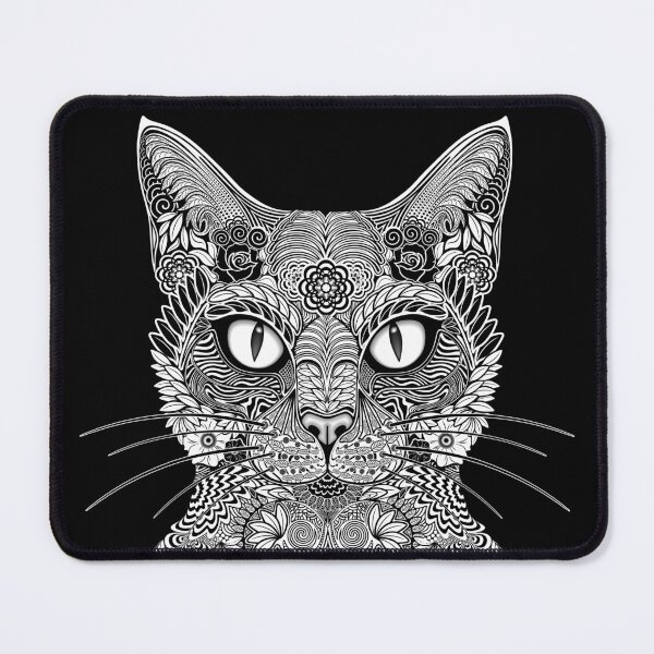 Item preview, Cat Zentangle Decorative Pattern designed and sold by BluedarkArt.