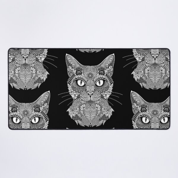 Item preview, Cat Zentangle Decorative Pattern designed and sold by BluedarkArt.