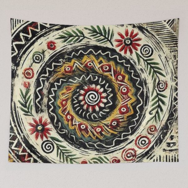 Item preview, Afrohemian Spiral Floral Patterns designed and sold by Shs-Kenya.